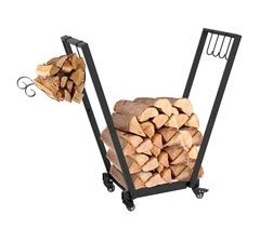 Estante para Leña Metal Outsunny, hogar - climatización