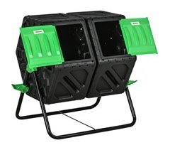 Compostador PP, Acero Outsunny
