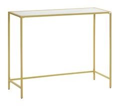 Mesa Consola Vidrio Templado, Acero HOMCOM 100