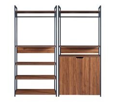 Conjunto de 2 percheros Larem con 1 compartimento cerrado