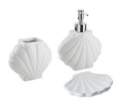 Beliani Conjunto de accesorios de baño SHELL