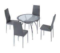 Conjunto de Comedor PU, Acero HOMCOM, hogar - cocina