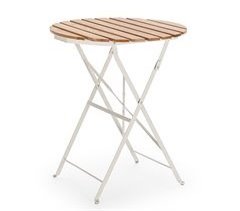 Mesa de Jardín Plegable Ambar de Madera y Metal 60x60