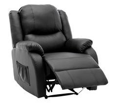 Sillón relax reclinable manual de cuero PU