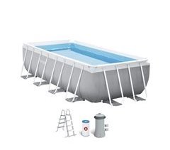 Piscina elevada rectangular prism frame intex con depuradora