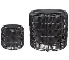 Beliani Conjunto de 2 macetas BRODIEA