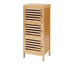 Armario de Salón Ypäjä con 3 puertas bambú