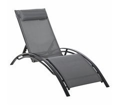 Tumbona Reclinable Aluminio, Texteline Outsunny