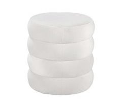 Puff redondo HUGO 40x38cm color blanco