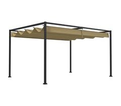 Pérgola de Jardín Metal, Poliéster Outsunny