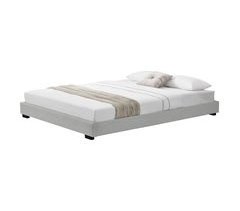 Corium Cama doble Masari con somier tapizado en piel sintética 146x214