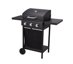 Well Home Parrilla de Gas 3 Quemadores con Encendido Electrónico