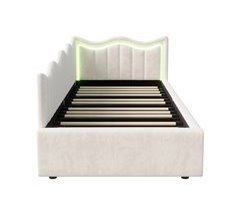 Cama, cama individual, LED, caja de almacenamiento 97x213