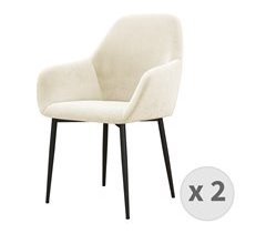GABIN-Sillón de mesa Terciopelo (x2)
