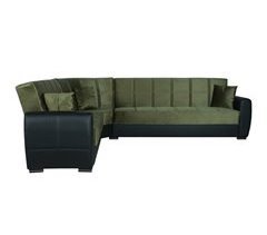 Sofá cama con península en tela Dgytkjæ