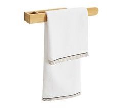 Toallero de pared Tønsberg con tira autoadhesiva bambú