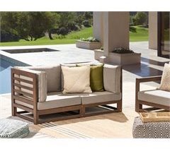 Beliani Sofá de jardín Madera de acacia con certificado FSC® TRANI