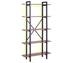 Estantería de 5 baldas LED de madera DARBY