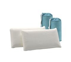 Pack 2 Almohadas Viscoelástica Aloe Vera Infantil 30x50cm con Bolsa Transporte 30x50
