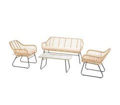 Conjunto Muebles Exterior 4 Piezas Acero