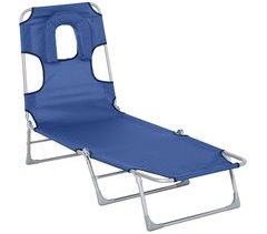 Tumbona Reclinable Metal, Tela Oxford Outsunny