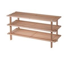 Well Home Zapatero de madera de abeto