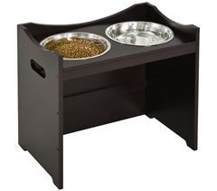 Comedor para Mascotas MDF, Acero Inoxidable PawHut