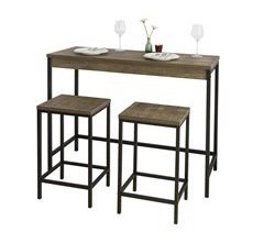 Set de mesa y 2 taburetes OGT30-N SoBuy