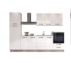 Cocina GILDA ICE derecha blanco brillo y gris claro