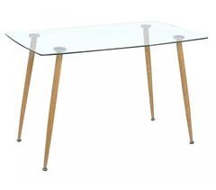 Mesa Cristal Templado Estilo Nordico 140x80