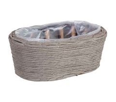 Cesto ovalado de mimbre