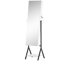 Espejo Joyero de Pie MDF, Metal y Vidrio HOMCOM