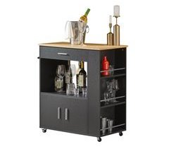 Carrito de Servicio con Estante Lateral FKW113-SCH SoBuy 75