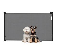 Barrera para Perros Plástico, Aluminio PawHut