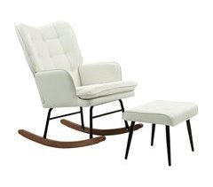 Silla Mecedora Lino Sintético HOMCOM, hogar - sofás y butacas