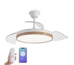 YOEVU EOS NATURE, Ventilador techo  WiFi, luz LED regulable