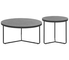 Beliani Conjunto de 2 mesas de centro MELODY 80x80
