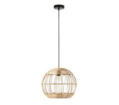 Lámpara de techo Kaede de ratán natural