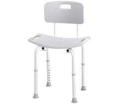 Silla de Ducha Aleación de Aluminio, PE HOMCOM, hogar - baño