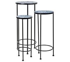 Set 3 soportes de mosaico y metal