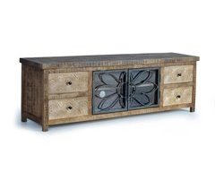 Mueble TV en madera mango y metal   .GINER Y COLOMER