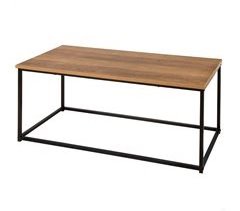 Max Home Mesa centro metal y madera clara