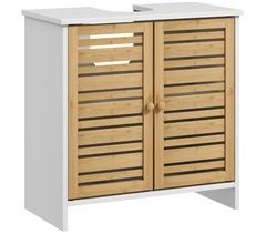 Mueble Bajo Lavabo Bambú, MDF HOMCOM, hogar - baño
