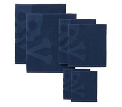 Set 6 de toallas de baño calavera 100%algodón Scalpers Home