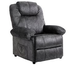 Sillón Relax Reclinable Poliéster, Espuma, Metal HOMCOM