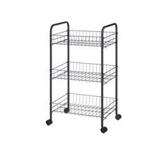 Carrito de VERDURAS de metal 3 estantes con ruedas 56x26,5x85cm