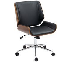 Silla de Oficina PU, Espuma, Acero, Madera de Álamo Vinsetto