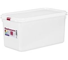 Pack de 3 tuppers de plástico rectangulares con tapa, 6,5 litros