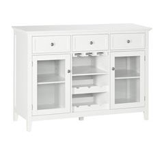 Aparador de Cocina MDF, Melamina de Madera, Vidrio Templado 120