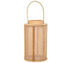 Farol de madera y bambú